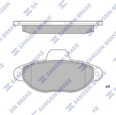 Hi-Q SP1807A - Kit de plaquettes de frein, frein à disque cwaw.fr