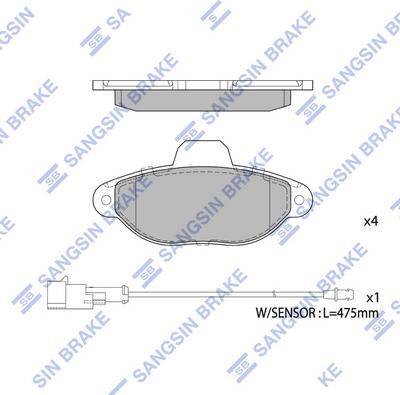 Hi-Q SP1807 - Kit de plaquettes de frein, frein à disque cwaw.fr