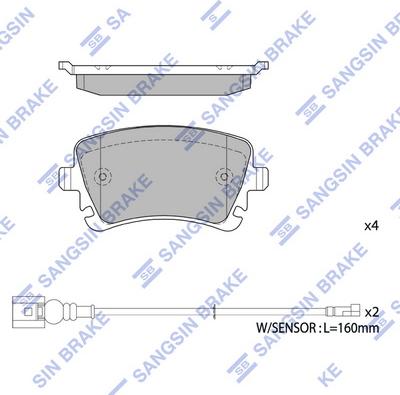 Hi-Q SP1818 - Kit de plaquettes de frein, frein à disque cwaw.fr