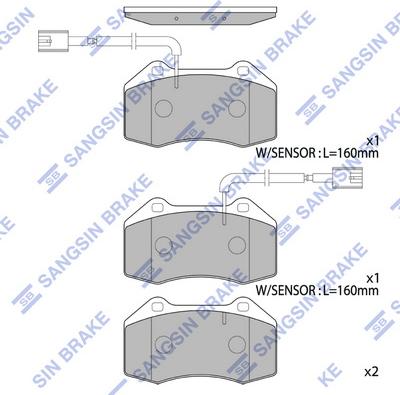 Hi-Q SP1813 - Kit de plaquettes de frein, frein à disque cwaw.fr