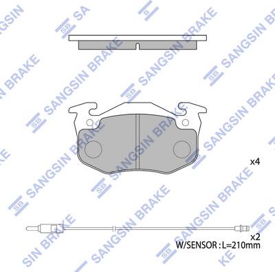 Hi-Q SP1812 - Kit de plaquettes de frein, frein à disque cwaw.fr