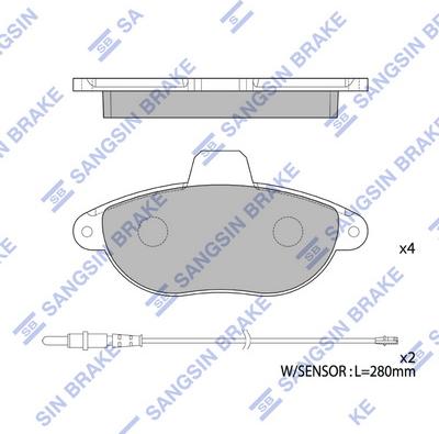 Hi-Q SP1889 - Kit de plaquettes de frein, frein à disque cwaw.fr