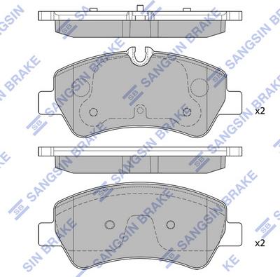 Hi-Q SP1884 - Kit de plaquettes de frein, frein à disque cwaw.fr