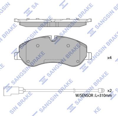 Hi-Q SP1885 - Kit de plaquettes de frein, frein à disque cwaw.fr