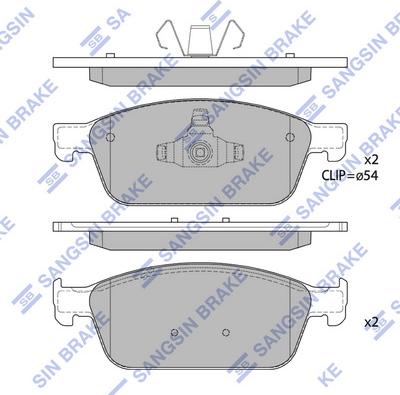 Hi-Q SP1886 - Kit de plaquettes de frein, frein à disque cwaw.fr