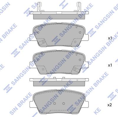 Hi-Q SP1883 - Kit de plaquettes de frein, frein à disque cwaw.fr