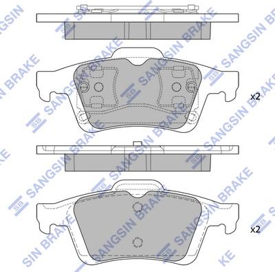 Hi-Q SP1834 - Kit de plaquettes de frein, frein à disque cwaw.fr