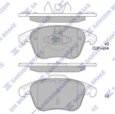 Hi-Q SP1830 - Kit de plaquettes de frein, frein à disque cwaw.fr