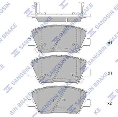 Hi-Q SP1833 - Kit de plaquettes de frein, frein à disque cwaw.fr