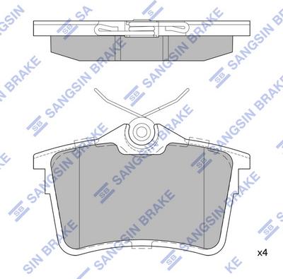 Hi-Q SP1824 - Kit de plaquettes de frein, frein à disque cwaw.fr