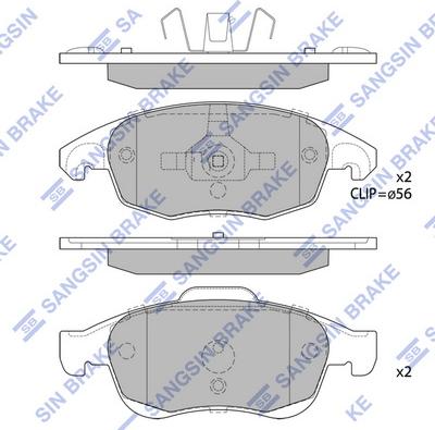 Hi-Q SP1825 - Kit de plaquettes de frein, frein à disque cwaw.fr