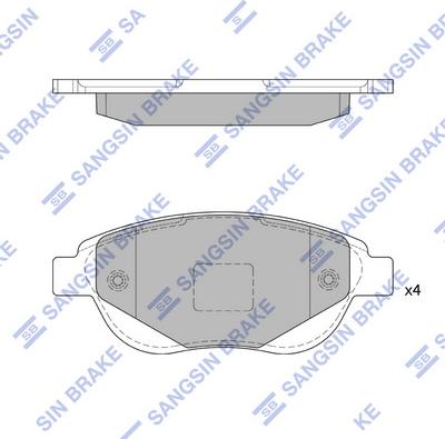 Hi-Q SP1826 - Kit de plaquettes de frein, frein à disque cwaw.fr