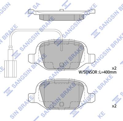 Hi-Q SP1823A - Kit de plaquettes de frein, frein à disque cwaw.fr