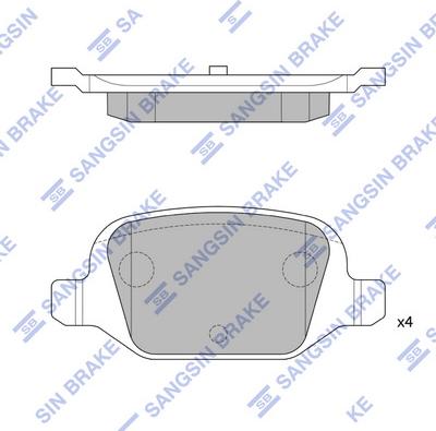 Hi-Q SP1823 - Kit de plaquettes de frein, frein à disque cwaw.fr