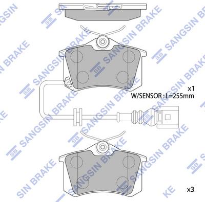 Hi-Q SP1870 - Kit de plaquettes de frein, frein à disque cwaw.fr