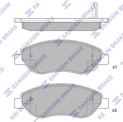 Hi-Q SP1878 - Kit de plaquettes de frein, frein à disque cwaw.fr