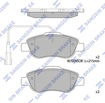 Hi-Q SP1873 - Kit de plaquettes de frein, frein à disque cwaw.fr