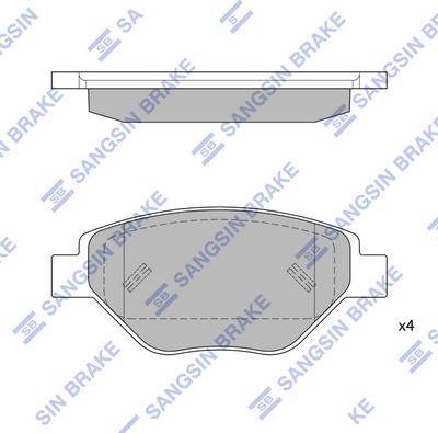 Hi-Q SP1872 - Kit de plaquettes de frein, frein à disque cwaw.fr