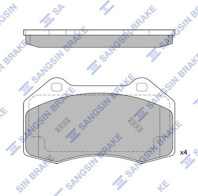 Hi-Q SP1877 - Kit de plaquettes de frein, frein à disque cwaw.fr