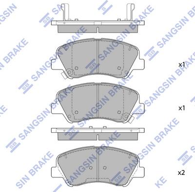 Hi-Q SP1399A - Kit de plaquettes de frein, frein à disque cwaw.fr