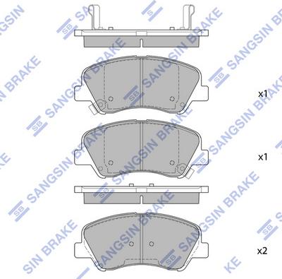 Hi-Q SP1399 - Kit de plaquettes de frein, frein à disque cwaw.fr