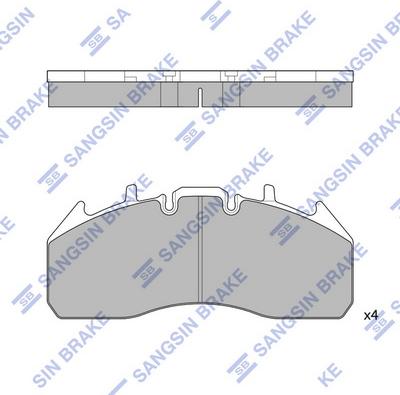 Hi-Q SP1395 - Kit de plaquettes de frein, frein à disque cwaw.fr