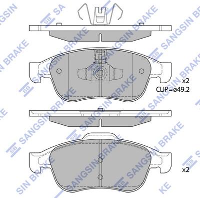 Hi-Q SP1390 - Kit de plaquettes de frein, frein à disque cwaw.fr