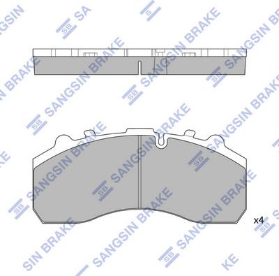 Hi-Q SP1393 - Kit de plaquettes de frein, frein à disque cwaw.fr