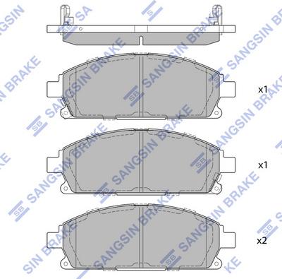 Hi-Q SP1365 - Kit de plaquettes de frein, frein à disque cwaw.fr