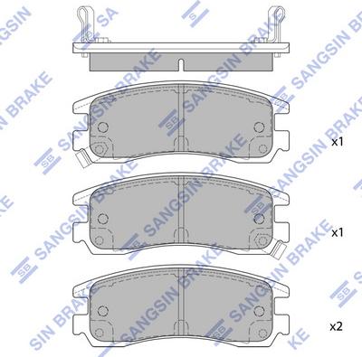 Hi-Q SP1366 - Kit de plaquettes de frein, frein à disque cwaw.fr