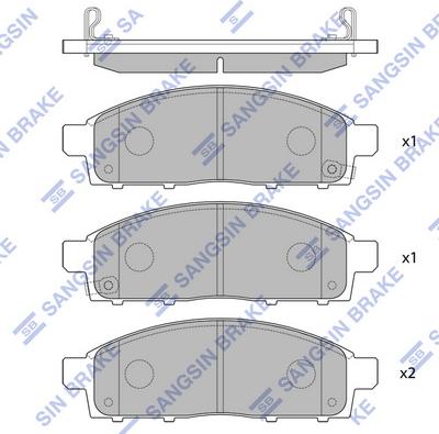 Hi-Q SP1361 - Kit de plaquettes de frein, frein à disque cwaw.fr