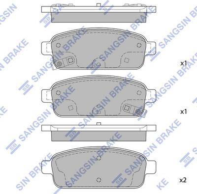 Hi-Q SP1363 - Kit de plaquettes de frein, frein à disque cwaw.fr