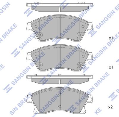 Hi-Q SP1362 - Kit de plaquettes de frein, frein à disque cwaw.fr