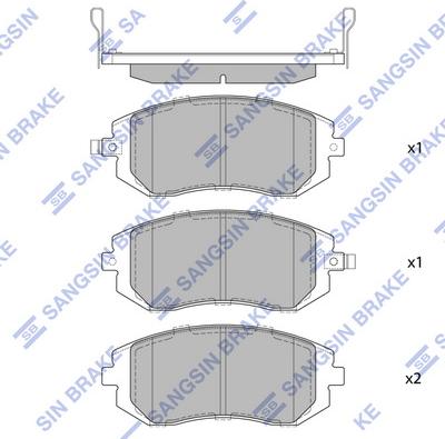 Hi-Q SP1367 - Kit de plaquettes de frein, frein à disque cwaw.fr