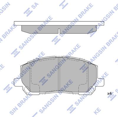 Hi-Q SP1384 - Kit de plaquettes de frein, frein à disque cwaw.fr