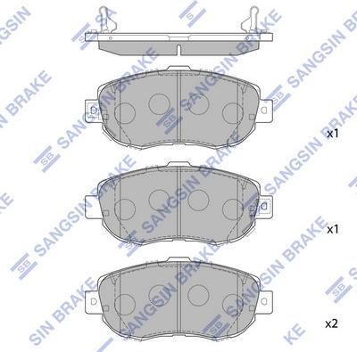 Hi-Q SP1386 - Kit de plaquettes de frein, frein à disque cwaw.fr