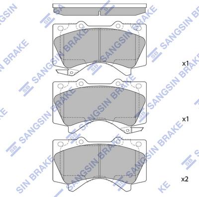 Hi-Q SP1381 - Kit de plaquettes de frein, frein à disque cwaw.fr