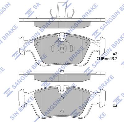 Hi-Q SP1388 - Kit de plaquettes de frein, frein à disque cwaw.fr