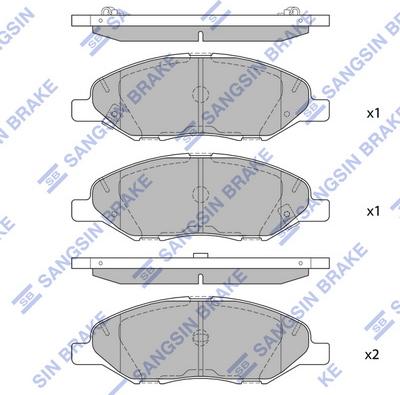 Hi-Q SP1383 - Kit de plaquettes de frein, frein à disque cwaw.fr