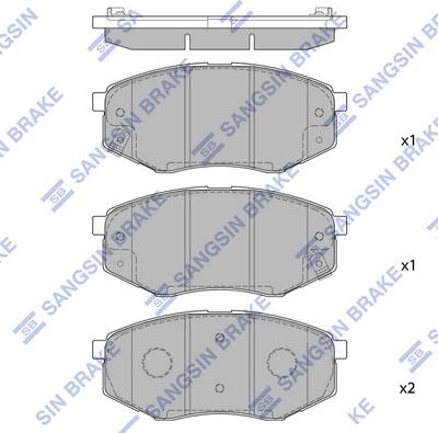 Hi-Q SP1374 - Kit de plaquettes de frein, frein à disque cwaw.fr