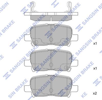 Hi-Q SP1371 - Kit de plaquettes de frein, frein à disque cwaw.fr