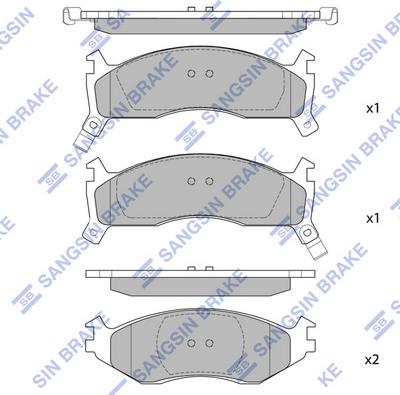 Hi-Q SP1293 - Kit de plaquettes de frein, frein à disque cwaw.fr