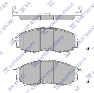 Hi-Q SP1249 - Kit de plaquettes de frein, frein à disque cwaw.fr