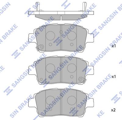 Hi-Q SP1244 - Kit de plaquettes de frein, frein à disque cwaw.fr