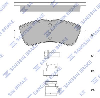 Hi-Q SP1241 - Kit de plaquettes de frein, frein à disque cwaw.fr