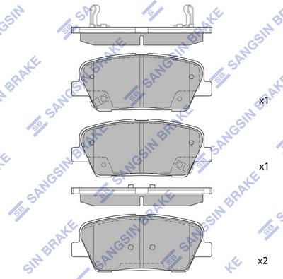 Hi-Q SP1247 - Kit de plaquettes de frein, frein à disque cwaw.fr