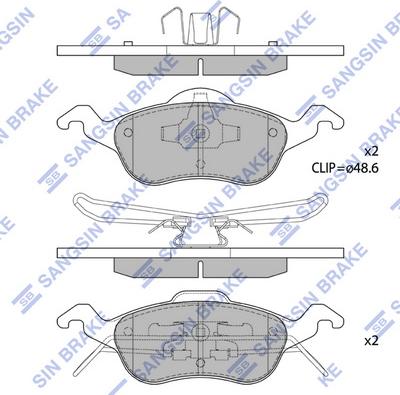 Hi-Q SP1259 - Kit de plaquettes de frein, frein à disque cwaw.fr