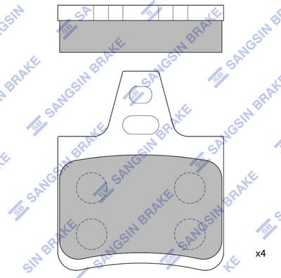 Hi-Q SP1254 - Kit de plaquettes de frein, frein à disque cwaw.fr