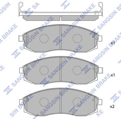 Hi-Q SP1256 - Kit de plaquettes de frein, frein à disque cwaw.fr