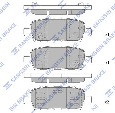 Hi-Q SP1250 - Kit de plaquettes de frein, frein à disque cwaw.fr